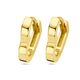 Geelgouden klapoorringen hart 11,5 mm met scharnier