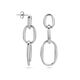 Zilveren oorhangers paperclipschakels 4,8 mm