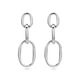 Zilveren oorhangers paperclipschakels 4,8 mm