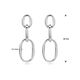 Zilveren oorhangers paperclipschakels 4,8 mm