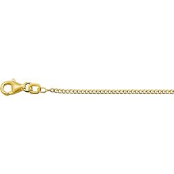 Gouden collier gourmetteschakels 4 zijdes geslepen 41 43 en 45 cm