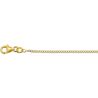 Gouden collier gourmetteschakels 4 zijdes geslepen 41 43 en 45 cm