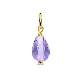 Gouden hanger met amethist briolette geslepen