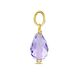 Gouden hanger met amethist briolette geslepen