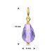 Gouden hanger met amethist briolette geslepen