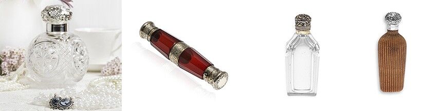 Zilveren parfumflesjes