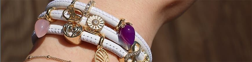 Christina leren armbanden