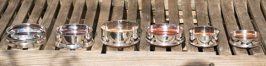 Zilveren flessenonderzetters