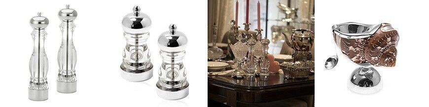 Zilveren peper & zoutstellen