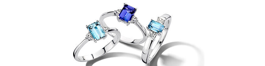 Gouden aquamarijn sieraden