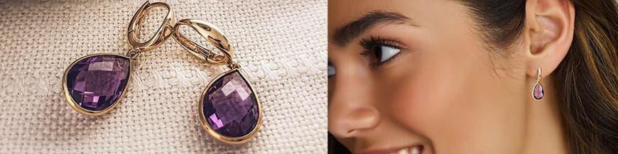 Gouden amethist sieraden