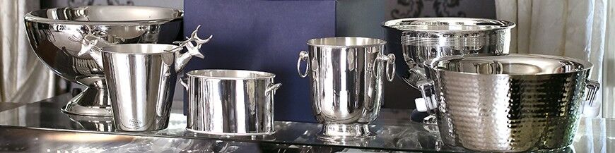 Verzilverde wijnkoelers