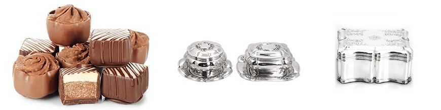 Antieke zilveren koektrommels