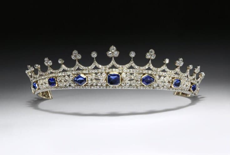 Saffier en diamanten kroon van koningin Victoria Kennisbank Zilver.nl