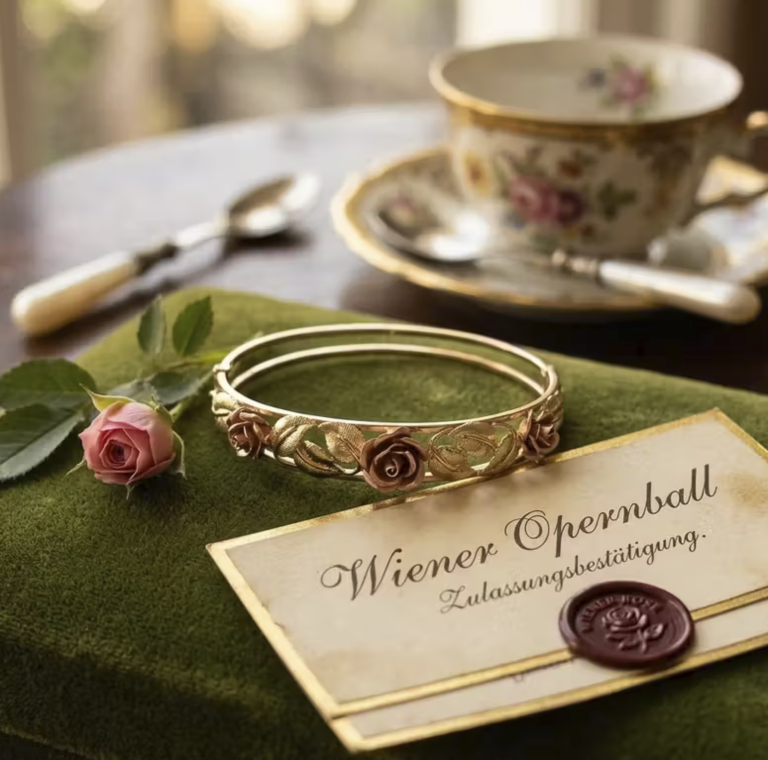 Wiener roos gouden armband