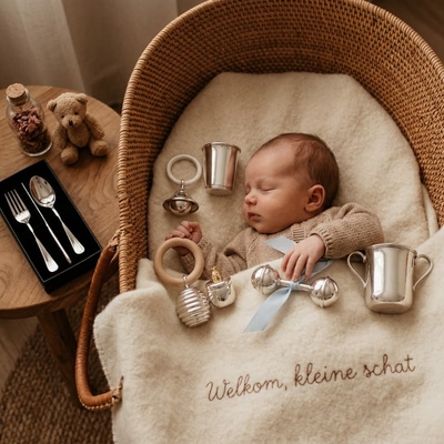 zilveren kraamcadeaus, zilveren baby geschenken, verzilverde baby cadeaus, verzilverde kraamcadeau